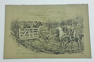 Imagen del vendedor de Lo, Here are the Hounds c.1885 Fox Hunting Litho Print a la venta por Maynard & Bradley