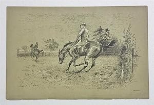 Imagen del vendedor de Saved a Fall c.1885 Fox Hunting Litho Print a la venta por Maynard & Bradley