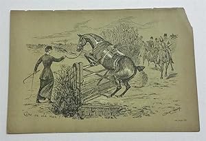 Imagen del vendedor de Come On Old Man c.1885 Fox Hunting Litho Print a la venta por Maynard & Bradley