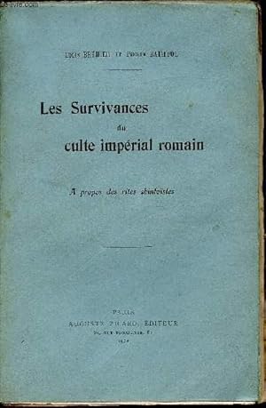 Seller image for Les survivances du culte imprial Romain - a propos des rites shintostes for sale by Le-Livre