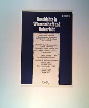 Bild des Verkufers fr Geschichte in Wissenschaft und Unterricht, Jg.36/H.2. zum Verkauf von ANTIQUARIAT Franke BRUDDENBOOKS