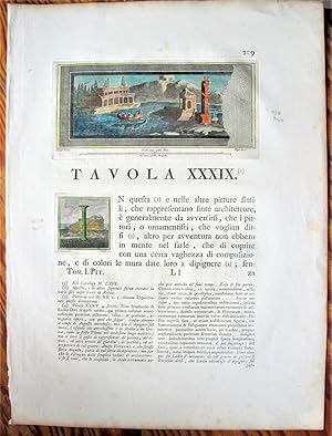 Seller image for Antique Copperplate Engraving: Tavola XXXIX for sale by Ken Jackson