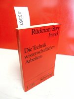 Bild des Verkufers fr Die Technik wissenschaftlichen Arbeitens : prakt. Anleitung zum Erlernen wiss. Techniken am Beispiel d. Pdagogik - unter bes. Bercks. gesellschaftl. u. psych. Aspekte d. Lernens. Joachim Stary , Norbert Franck, UTB zum Verkauf von NEPO UG