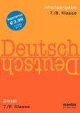 Seller image for Deutsch, Aufsatz: Inhaltsangabe, 7./8. Klasse; Deutsch, Diktat, 7./8. Klasse for sale by NEPO UG
