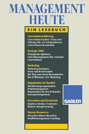 Seller image for Management heute : ein Lesebuch Ein Lesebuch for sale by NEPO UG