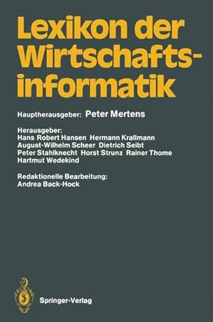 Seller image for Lexikon der Wirtschaftsinformatik for sale by NEPO UG