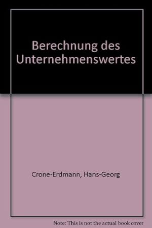 Bild des Verkufers fr Berechnung des Unternehmenswertes zum Verkauf von NEPO UG