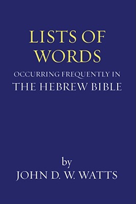 Bild des Verkufers fr Lists of Words Occurring Frequently in the Hebrew Bible (Paperback or Softback) zum Verkauf von BargainBookStores