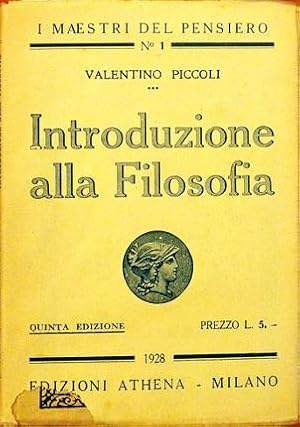 Imagen del vendedor de Introduzione alla filosofia. a la venta por Libreria La Fenice di Pietro Freggio