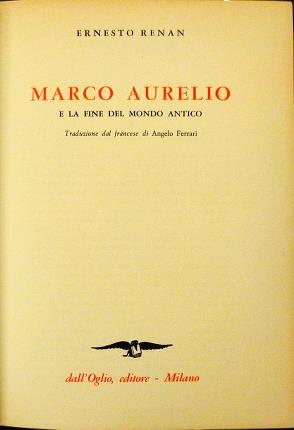 Seller image for Marco Aurelio e la fine del mondo antico. for sale by Libreria La Fenice di Pietro Freggio