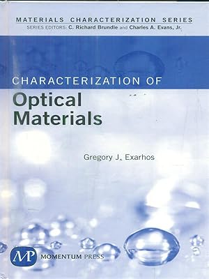 Bild des Verkufers fr Characterization of Optical Materials zum Verkauf von Librodifaccia