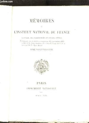 Imagen del vendedor de Mmoires de l'institut national de France - Acadmie des inscriptions et belles-Lettres - Tome 29. Mmoires sur les hypothses astronomiques des plus anciens philosophes de la Grce trangers  la notion de la sphricit de la terre. a la venta por Le-Livre