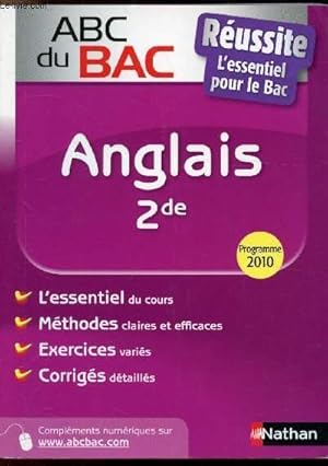 Bild des Verkufers fr ABC Du bac - Reussite - anglais 2de - zum Verkauf von Le-Livre