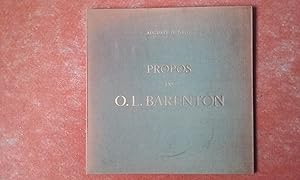 Propos de O.L. Barenton. Extraits dialogués du livre d'Auguste Detoeuf enregistrés par Fernand Le...