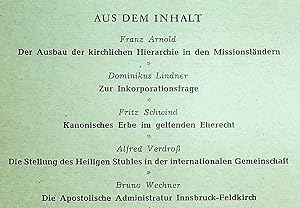Österreichisches Archiv für Kirchenrecht 3. Jahrgang, Heft 1 1952