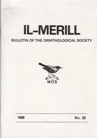 Imagen del vendedor de Il-Merill. Bulletin of the Ornithological Society. a la venta por Buchversand Joachim Neumann