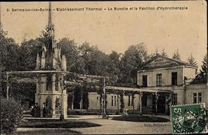 Ansichtskarte / Postkarte Sermaize les Bains Marne, Etablissement Thermal, La Buvette, Pavillon d...