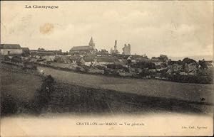 Ansichtskarte / Postkarte Chatillon sur Marne, Gesamtansicht der Stadt