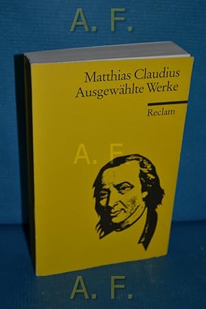 Bild des Verkufers fr Ausgewhlte Werke. Reclams Universal-Bibliothek Nr. 1691 zum Verkauf von Antiquarische Fundgrube e.U.