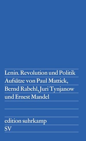 Bild des Verkufers fr Lenin. Revolution und Politik. zum Verkauf von Antiquariat Armebooks