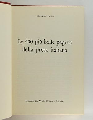 Seller image for Le 400 pi belle pagine della prosa italiana for sale by FABRISLIBRIS