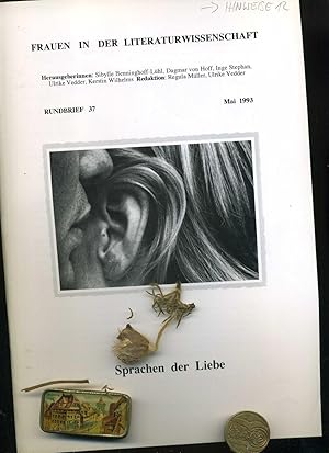 Immagine del venditore per Literaturwissenschaft. Thema: Sprachen der Liebe. Rundbrief 37. Herausgeberinnen: Sibylle Benninghoff-Lhl, Dagmar von Hoff, Inge Stephan, Ulrike Vedder, Kerstin Wilhelms . venduto da Umbras Kuriosittenkabinett