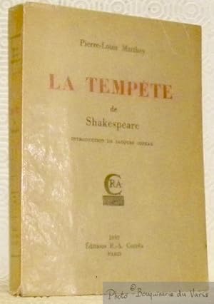 Image du vendeur pour La tempte de Shakespeare. Introduction de Jacques Copeau. mis en vente par Bouquinerie du Varis