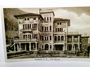 Gardone V. T. Seltene AK s/w. Villa Bonomi. Gebäudeansicht, Gardasee, Lago di Garda, Italien