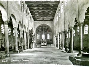 Bild des Verkufers fr Grado - Basilica S. Eufemia - Interno. Seltene AK s/w., Basilika Innenansicht, Gorizia, Italien zum Verkauf von ABC Versand e.K.