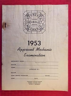 Image du vendeur pour 1953 Approved Mechanic Examination mis en vente par Boojum and Snark Books