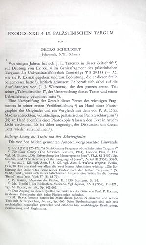 Seller image for Exokus XXII 4 im palstinischen Targum; for sale by books4less (Versandantiquariat Petra Gros GmbH & Co. KG)