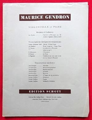 Introduction et Polonaise brillante Op. 3 (Nouevelle Version de Maurice Gendron et Jean Francaix)
