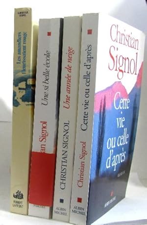 Image du vendeur pour Une si belle cole - une anne de neige - cette vie ou celle d'aprs - les amandiers fleurissaient rouge (lot de 4 livres) mis en vente par crealivres