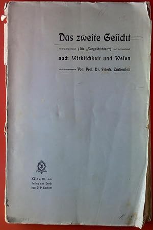 Bild des Verkufers fr Ds zweite Gesicht ( die Vorgeschichten ) nach Wirklichkeit und Wesen. zum Verkauf von biblion2