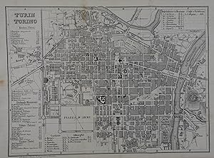 Lithographierter Stadtplan, Winterthur bei Wurster, Randegger u. Co 1877, 14 x 19,5 cm