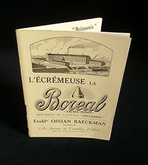 Immagine del venditore per L'ECREMEUSE " BOREAL ", Appareils de Laiterie " BRITANNIA " ( catalogue ). venduto da Librairie Franck LAUNAI