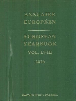 Image du vendeur pour Annuaire Europeen. European Yearbook Vol LVIII / 2010 mis en vente par Librodifaccia