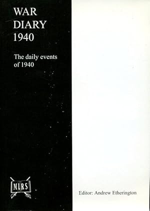 Imagen del vendedor de War Diary 1940 a la venta por Godley Books