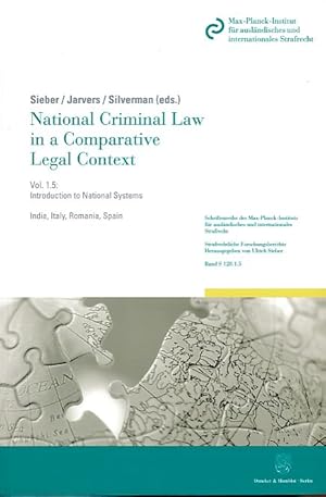 Immagine del venditore per National criminal law in a comparative legal context Volume 1.5 Introduction to national systems. India, Italy, Romania, Spain venduto da Fundus-Online GbR Borkert Schwarz Zerfa