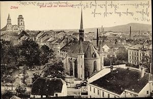 Bild des Verkufers fr Ansichtskarte / Postkarte Zittau in der Oberlausitz, Weberkirche, Blick ber die Dcher der Stadt zum Verkauf von akpool GmbH