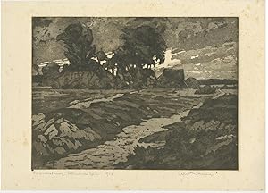 Antique Print 'Holländische Heide' (1927)