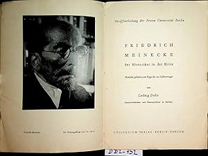 Bild des Verkufers fr Friedrich Meinecke, der Historiker in der Krise : Festrede gehalten am Tage des 90. Geburtstages Verffentlichung der Freien Universitt Berlin zum Verkauf von ANTIQUARIAT.WIEN Fine Books & Prints