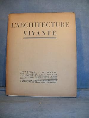 Image du vendeur pour L'Architecture Vivante, automne MCMXXIII (premier numro)(1923) mis en vente par A. Van Zaelen antiquariaat