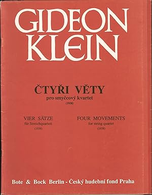 Ctyri vety: Pro smyccovy kvartet [Cover title]