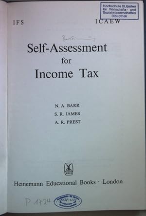 Immagine del venditore per Self-assessment for Income Tax. venduto da books4less (Versandantiquariat Petra Gros GmbH & Co. KG)