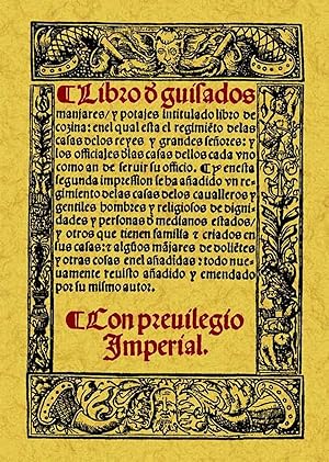 Seller image for Libro de guisados, manjares y potajes, intitulado libro de cozina for sale by Imosver