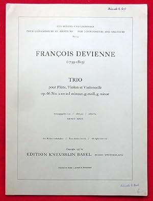 Bild des Verkufers fr Trio pour Flute, Violon et Violoncello Op. 66 No. 2 en sol mineur, g-moll, g minor zum Verkauf von ANTIQUARIAT H. EPPLER