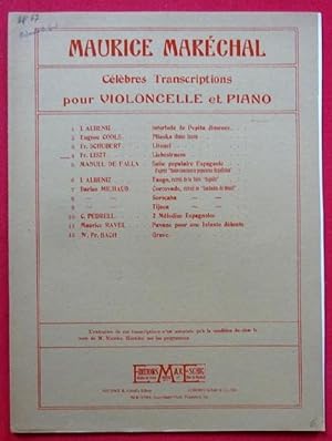 Liebestraum (Transcriptions pour Violoncelle et Piano par Maurice Marechal)