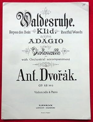 Waldesruhe. Klid for Violoncello with Orchestral accompaniment Op. 68 No. 5 (for Piano & Violonce...