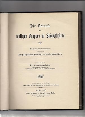 Bild des Verkufers fr Die Kmpfe der Deutschen Truppen in Sdwestafrika, Bd.2: Der Hottentottenkrieg zum Verkauf von Bcherwelt Berlin